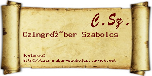 Czingráber Szabolcs névjegykártya