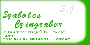 szabolcs czingraber business card